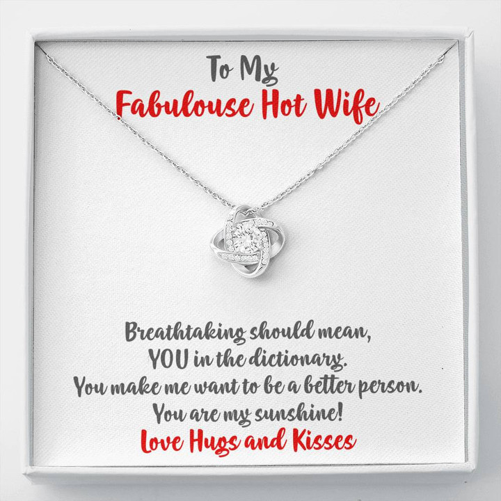 Love Knot, To My Wife Necklace, Anniversary Gift For Wife, Birthday Gift For Wife, Gift For Wife, Necklace For Wife, Gift For Wife Birthday