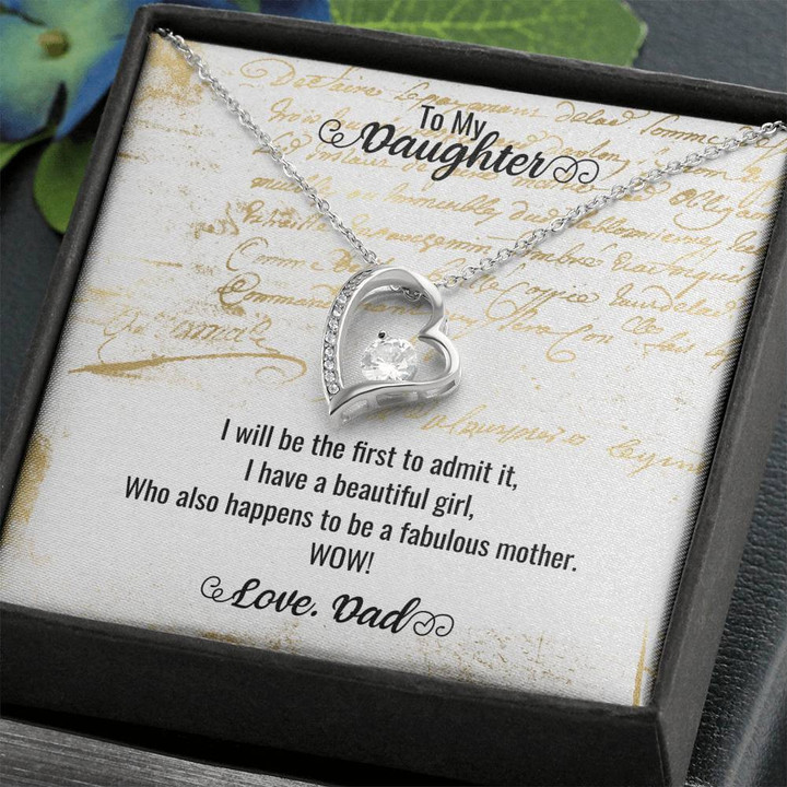 Daughter Father Necklace, Meaningful Gift For Daughter From Dad, Daughter Gift Ideas, Teenage Daughter, Gift For Daughter From Father , Heart Necklace