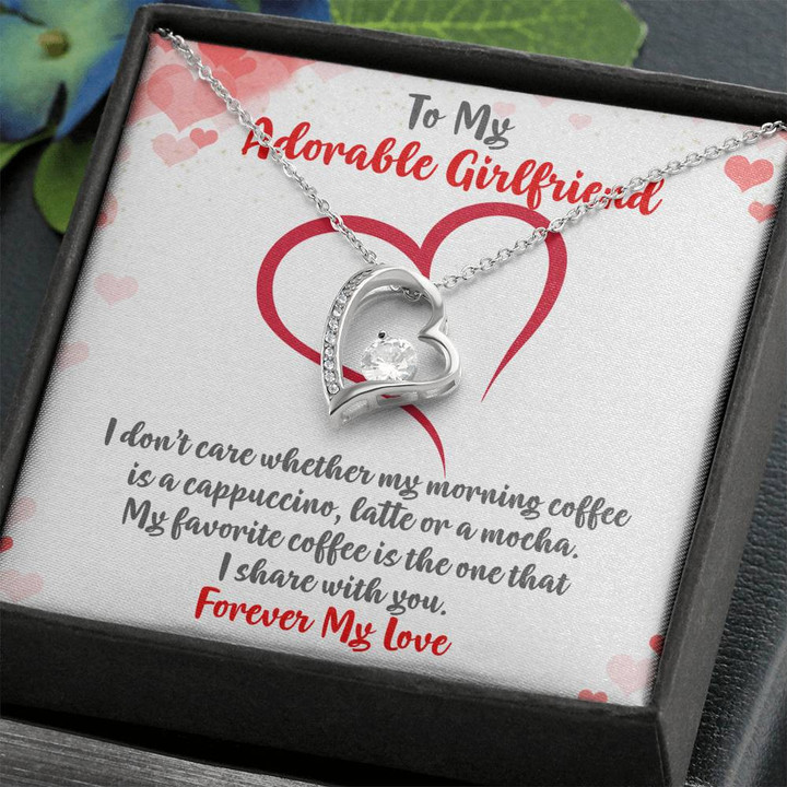 To My Girlfriend Necklace, Registerd Nurse Gift, Christmas Gifts for Girlfriend, Silver Heart Necklace, Anniversary Gift for Future Friend , Heart Necklace