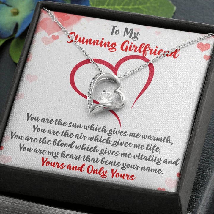 To My Girlfriend Necklace, Hairdresser Gift, Anniversary Gift for Future Friend, Silver Heart Necklace, Christmas Gifts for Girlfriend, , Heart Necklace