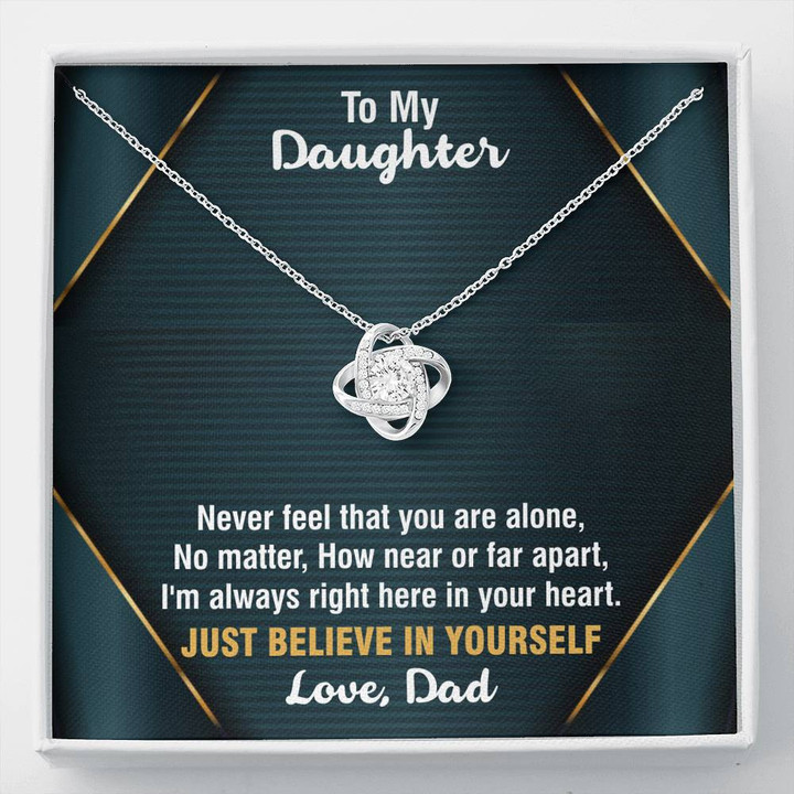 To My Daughter from Dad,Necklaces For Women Personalized, Necklaces For Women Silver, Necklaces For Women Wedding, Long Distance Gifts