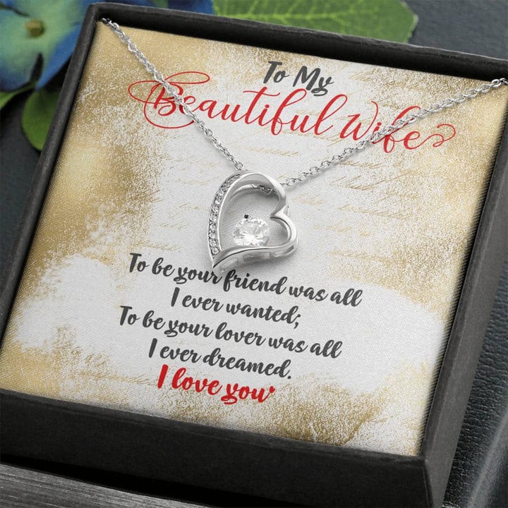 To My Beautiful Wife Necklace, Nurse Wife Gift From Husband,Nurse Wife Birthday Gift, Anniversary Gift, Necklace for Doctor Wife , Heart Necklace