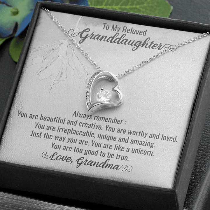 Granddaughter Christmas Gift, Granddaughter Gifts From Grandparents, Our Granddaughter Gifts From Grandma, Valentine Gift For Granddaughter , Heart Necklace