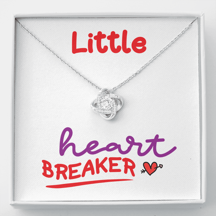 Love Knot Necklace, Gift For Girl, Gift For Women, Christmas Gift, Little Heart Breaker -Buy