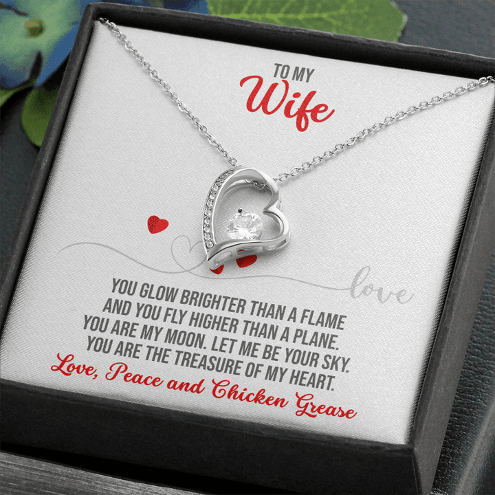 Valentine Day Gift for gf, To My Wife First Valentine, To My Wife Love Pendant, To My Wife Love Knot, To My Wife Gifts , Heart Necklace
