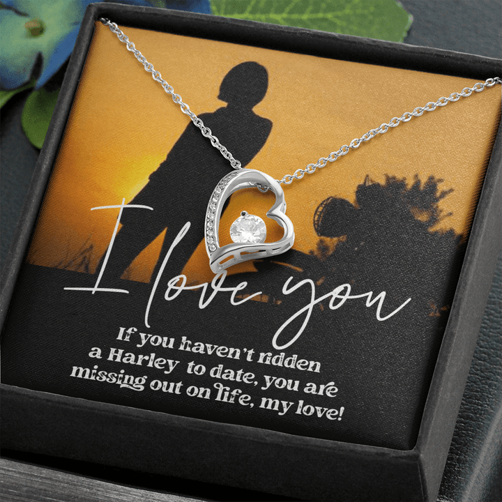 Birthday Gift for Girlfriend, Motorcycle Gifts For Women, Bike Necklace, Personalized Biker, Christmas Gift, Valentines Day Gift , Heart Necklace