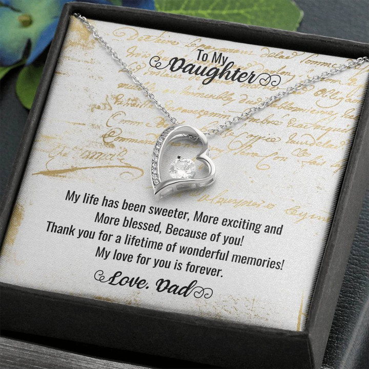 Daughter Gift From Dad, Always My Little Girl Necklace, Presents For Grown Up Daughter, Sentimental Gifts For Daughter From Dad , Heart Necklace