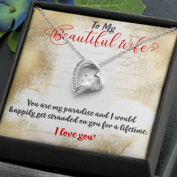 To My Beautiful Wife Necklace, Doctor Wife Gift From Husband,Nurse Wife Birthday Gift, Anniversary Gift, Necklace for Doctor Wife , Heart Necklace