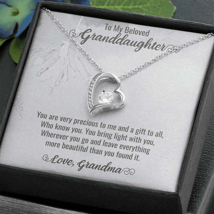 Granddaughter Christmas Gift, Granddaughter Gifts From Grandparents, Precious Granddaughter Gifts, Xmas Gift For 22 Year Old Granddaughter , Heart Necklace