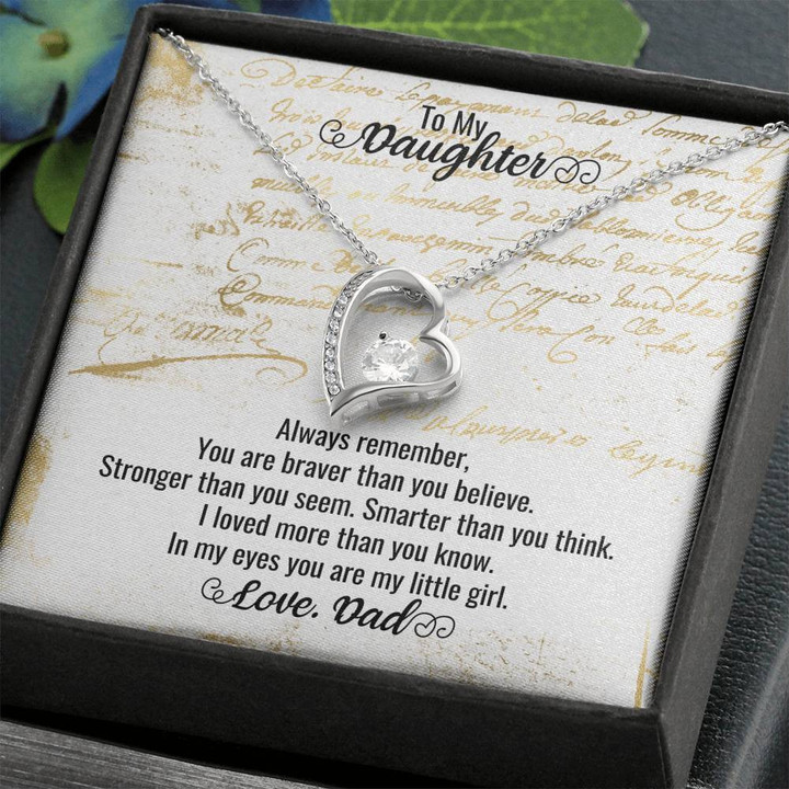 Teenage Daughter Necklace, Love You To The Moon, 925 Sterling Silver or 18k Gold Heart, Jewelry For A Daughter, Sentimental Daughter Gift , Heart Necklace