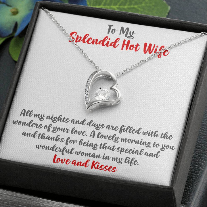 Heart Pendant Necklace, Distance Never Separates, Birthday Gift For Wife, To My Wife Necklace, Present For Wife, Gift Ideas For Wife , Heart Necklace