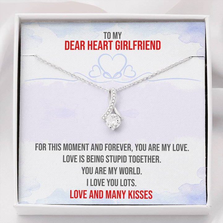 Dear Heart Girlfriend,To My Fiancee,Girlfriend Necklace Pendant,Anniversary Gifts,Christmas Gift Alluring Beauty Necklace