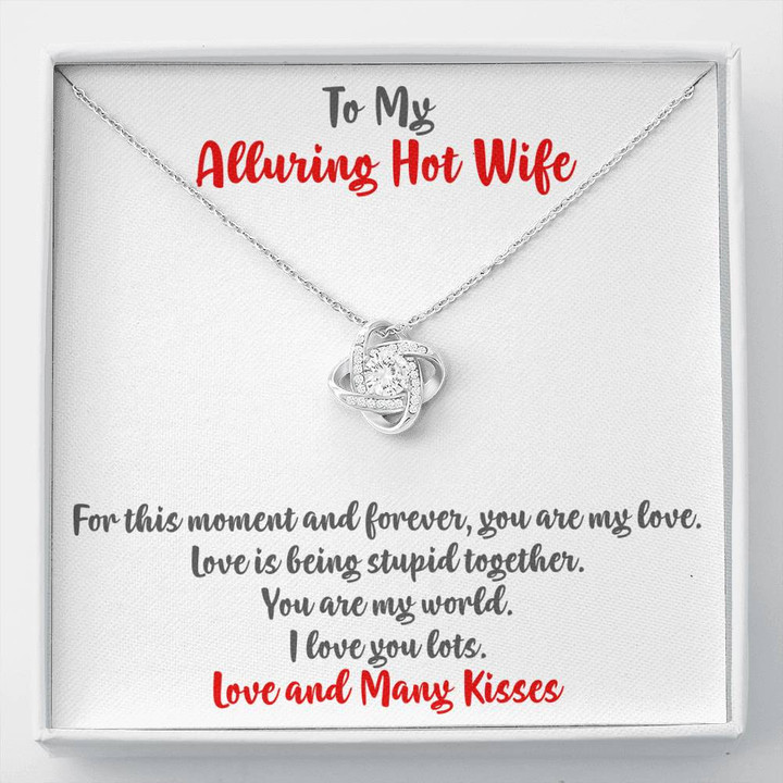 Love Knot Pendant Necklace,To My Better Half, You Complete Me, Girlfriend Wife Gift, Girlfriend Wife Birthday Gift, Anniversary Gift For