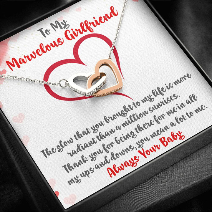 Interlocking Hearts Necklace, To My Riding Partner, Funny Girlfriend Gifts, Girlfriend Anniversary Gift, Christmas gifts for girlfriend Two Hearts Necklace