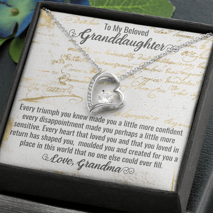 Granddaughter Christmas Gift, Granddaughter Gifts To Grandmother, Precious Granddaughter Gifts, Xmas Gift For 22 Year Old Granddaughter , Heart Necklace