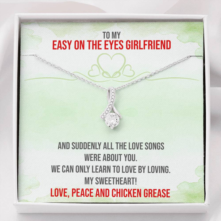 Easy on The Eyes Girlfriend,To My Girlfriend,Gift For Girlfriend,Anniversary Gifts,Christmas Gift Alluring Beauty Necklace