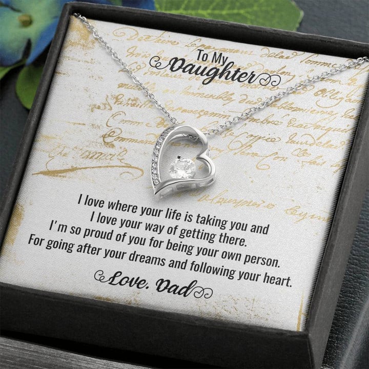 Meaningful Daughter Gift From Parents, Heirloom Necklace for Daughter, Unique Jewelry Gift for Daughter, Sentimental Jewelry for Daughter , Heart Necklace