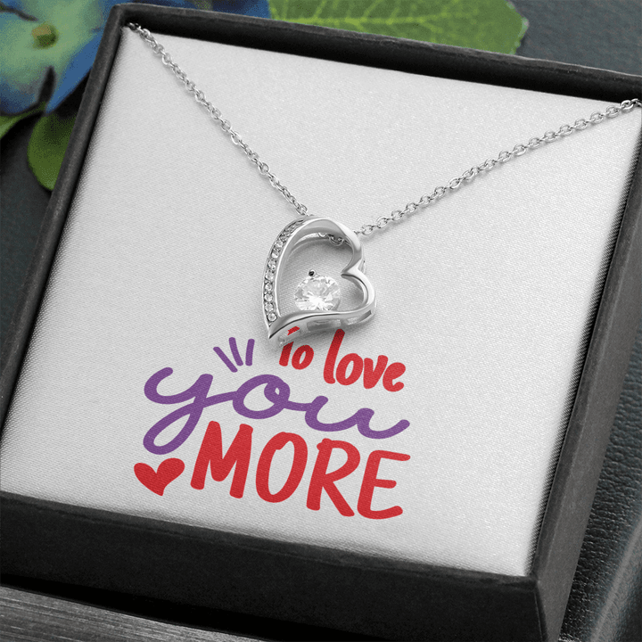 Gift For Girlfriend, Gift For Women, Modern Necklace, To Love You More , Heart Necklace