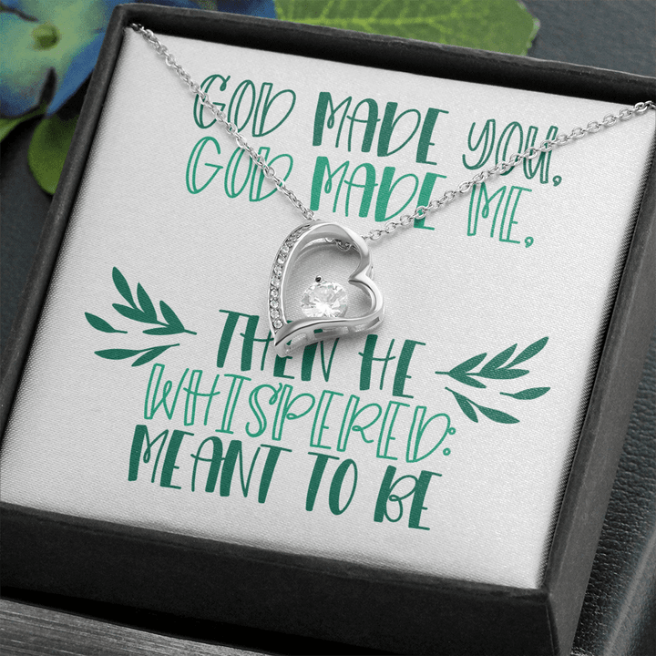 God Made You Gode Made Me, Funny Love Gift, Gift for Boyfriend, Gift for Girlfriend, Gift to Wife, Husband to Wife, Wife to Husband , Heart Necklace
