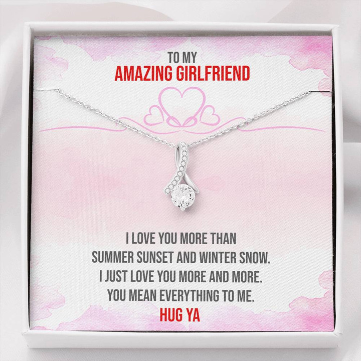 Amazing Girlfriend,To My Girlfriend,Girlfriend Necklace Pendant,I Love You Forever,Christmas Gift Alluring Beauty Necklace