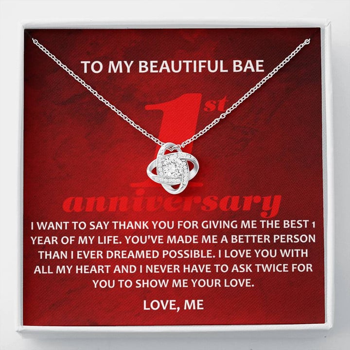 To My Beautiful Bae, To My Wife Necklace Anniversary Gift For Wife, Birthday Gift For Wife, Gift For Wife, Necklace For Wife, Gift For Wife Birthday