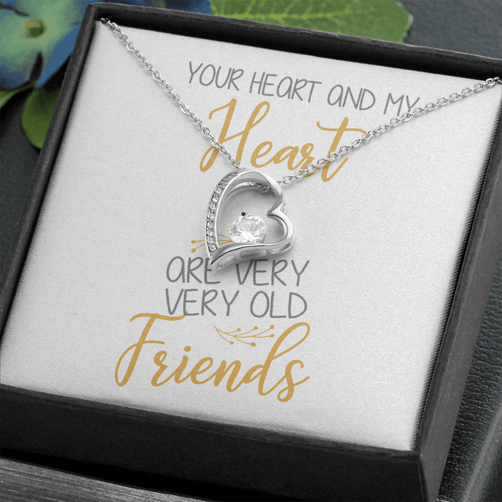 Gift For Girlfriend, Love Necklace, Your Heart and My Heart are Very Very Old Friends , Heart Necklace