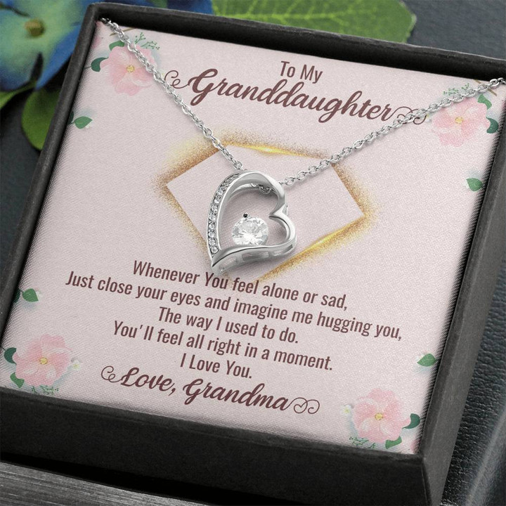 To My Granddaughter Gift from Grandparents, Gift for Granddaughter, Necklace for Granddaughter, Granddaughter Necklace from Grandma, Birthday Gift , Heart Necklace