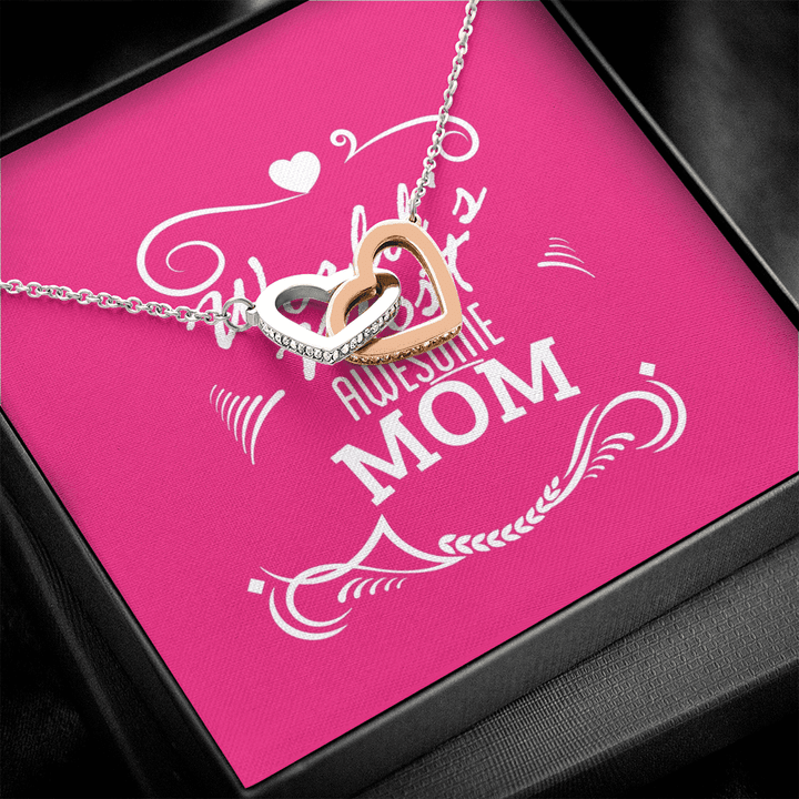 World's Most Awesome Mom, Two Hearts Necklace