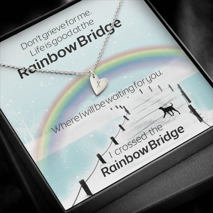 Rainbow Bridge Dog Necklace, Loss of Dog Memorial Jewelry, Dog Loss Gifts, Pet Memorial Necklace, Pet Sympathy, Necklace Gift