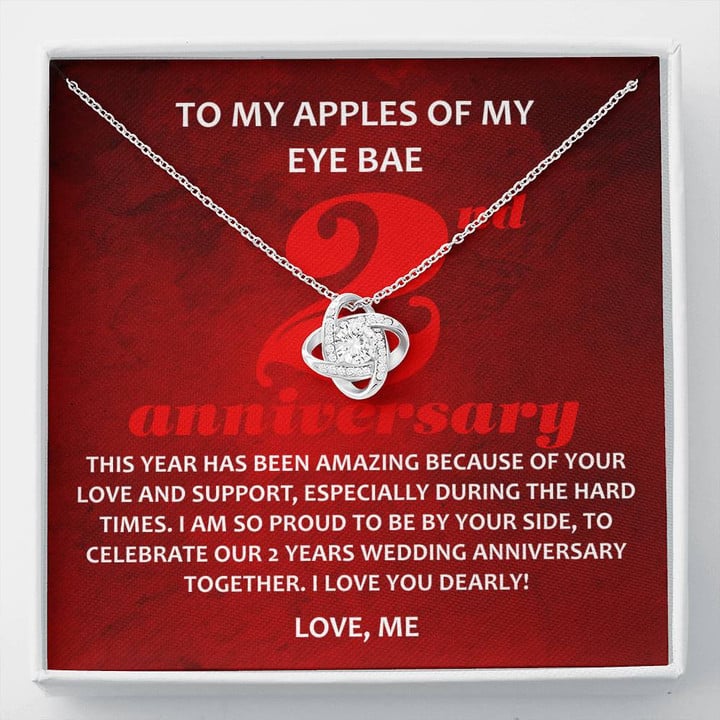 To My Apples Of My Eye Bae, 2 Year Anniversary Gift, Boyfriend Cotton Anniversary, Traditional 2nd Wedding Anniversary Gift for Wife - Buy Now
