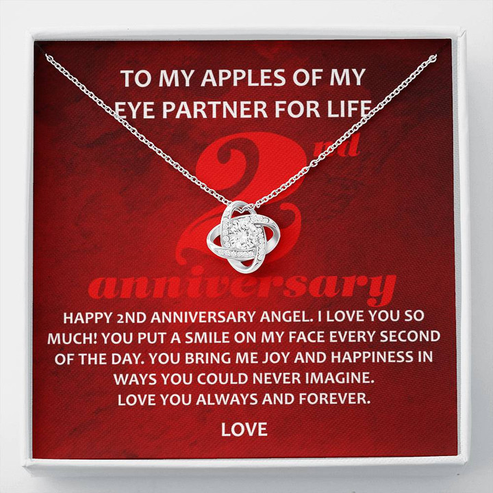 To My Apples Of My Eye Partner For Life, 2 Year Anniversary Gift, Cotton Anniversary, Traditional 2nd Wedding Anniversary Gift for Wife - Buy Now
