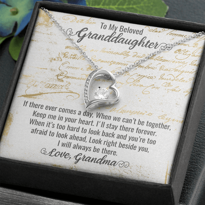 Granddaughter Christmas Gift, Granddaughter Gifts Sterling Silver, Our Granddaughter Gifts From Grandma, Valentine Gift For Granddaughter , Heart Necklace