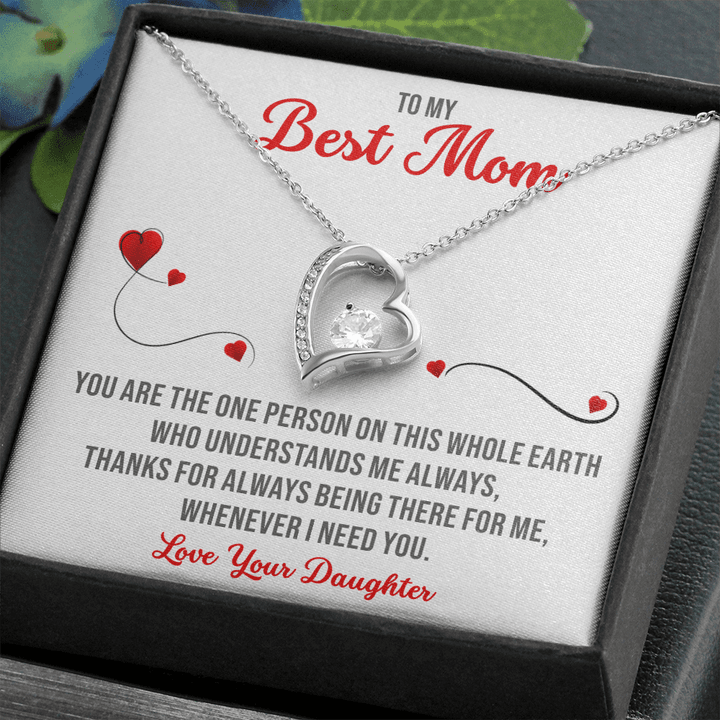 To My Mom Gifts, Heart Necklace Silver, Heart Necklace Gold, Heart Necklace for Women , Heart Necklace