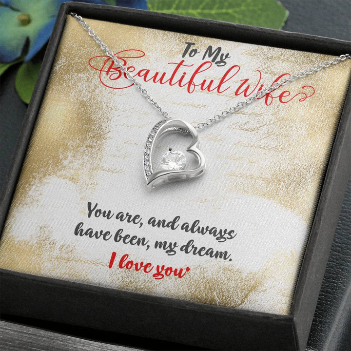 Wife Necklace Gift, Husband To Wife Gift, Anniversary Gift for Wife, Gift for Wife Birthday, Wife Jewelry Gift, Mother's Day Gift For Wife , Heart Necklace