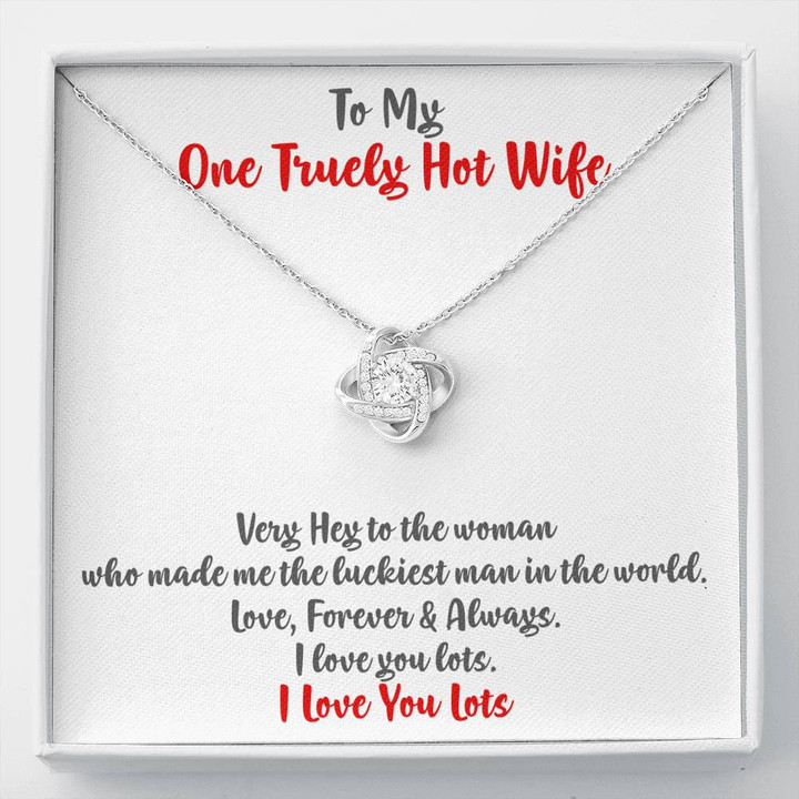 Love Knot Necklace, To My Soulmate, You Complete Me, Girlfriend Wife Gift, Girlfriend Wife Birthday Gift, Anniversary Gift For Wife