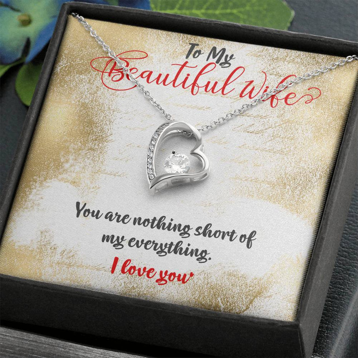 To My Wife Necklace, Anniversary Gift For Wife, Gift For Wife Birthday, Husband To Wife, I Love You, Mother's Day Gift , Heart Necklace