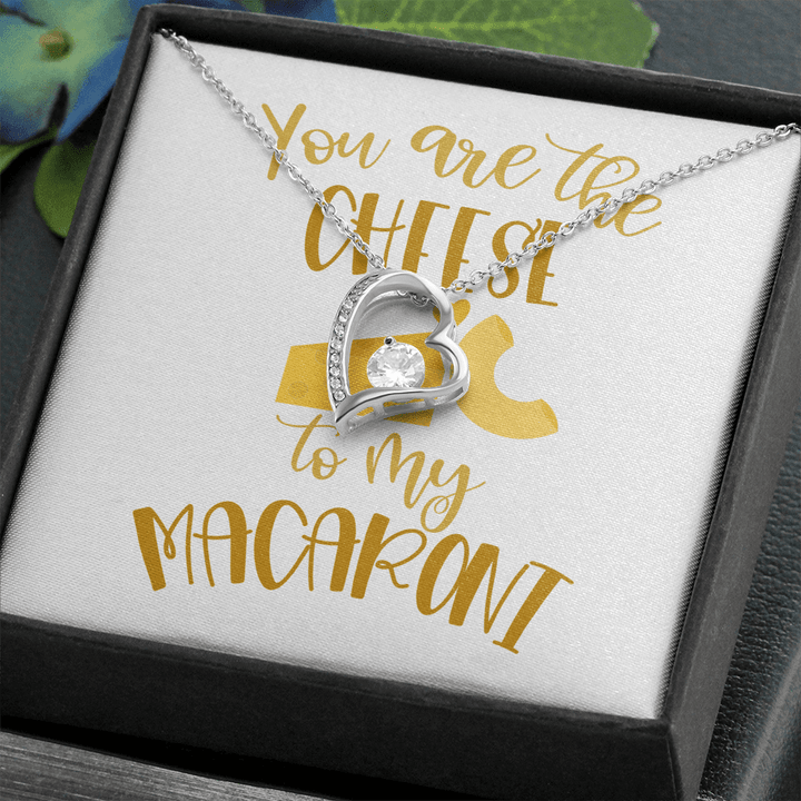 You are The Cheese to My Macaroni, Cheese Macaroni Food Lovers Gift, Funny Love Gift, Gift for Boyfriend, Gift for Girlfriend, Gift to Wife, Husband to Wife, Wife to Husband , Heart Necklace