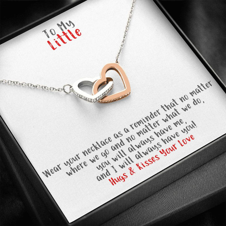 Birthday Gift For Little Daughter, To My Daughter Necklace, Present For daughter, Gift Ideas For Daughter, Heart Pendant Necklace Two Hearts Necklace