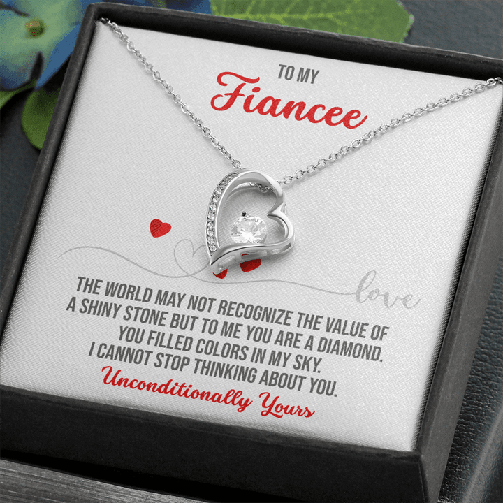 Valentine Day Gift for gf, I Love You Gift for Her, I Love You Gifts for Girlfriend Fiancee , Heart Necklace