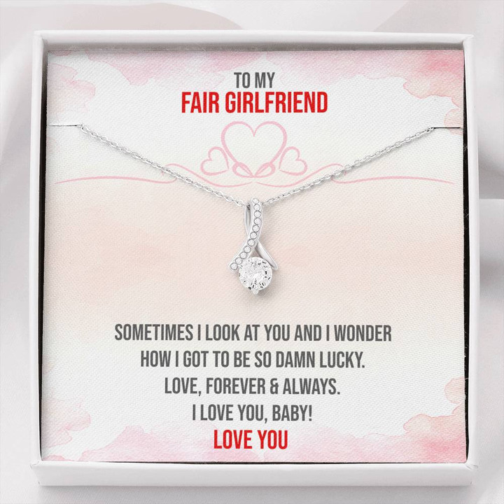 Fair Girlfriend,To My Girlfriend,Girlfriend Necklace Pendant,Anniversary Gifts,Christmas Gift Alluring Beauty Necklace