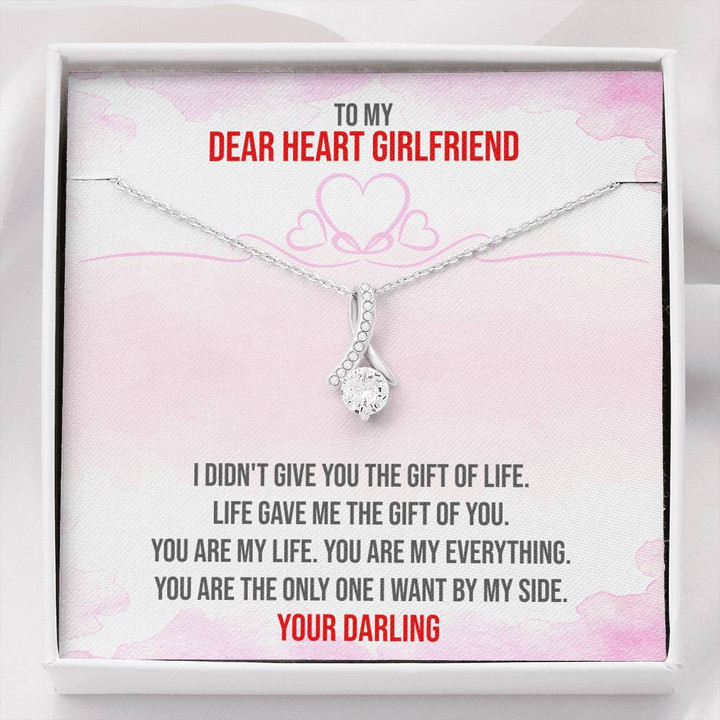 Dear Heart Girlfriend,To My Girlfriend,Girlfriend Gift,Gift For Bride,Christmas Gift Alluring Beauty Necklace