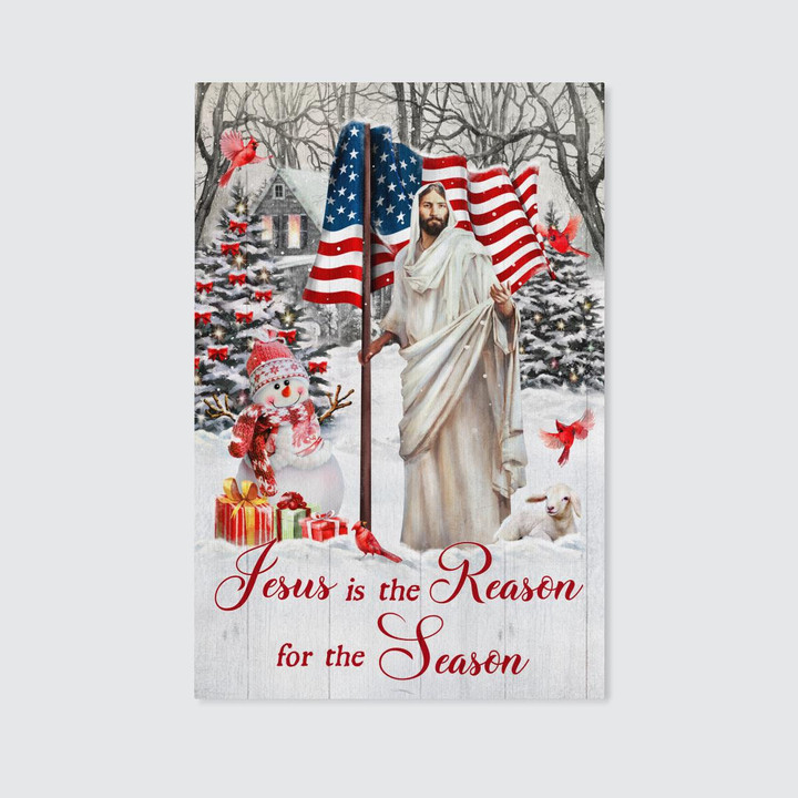 Jesus Is The Reason For The Season, Happy Christmas, Jesus Canvas, God Canvas, Christian Wall Art, Poster