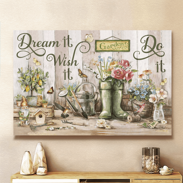 Dream It Wish It Do It, Flower, God Canvas, Christian Wall Art, Home Decor