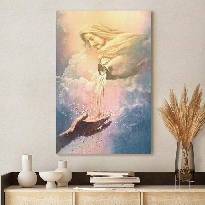 Water Of Life, Jesus Canvas, God Canvas, Christian Wall Art, Poster