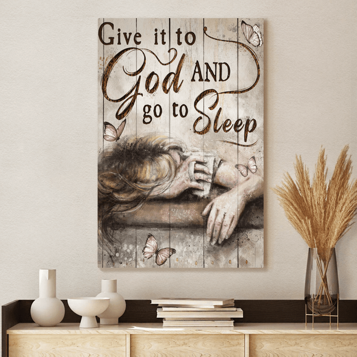 Give It To God And Go To Sleep, Butterlies, Girl, God Canvas