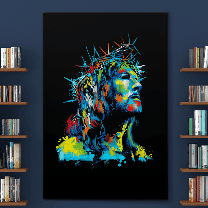 Jesus Wearing Crown Of Thorns Canvas