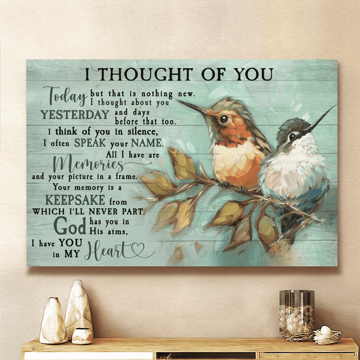 I Thought Of You - Hummingbirds - Landscape Canvas - Wall Art