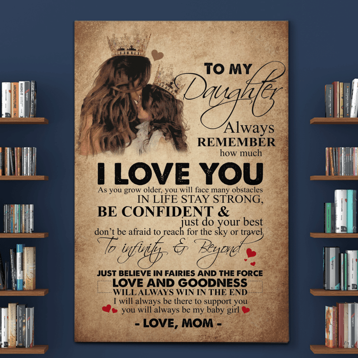 To My Princess Daughter (Portrait Canvas, Poster, Puzzle)