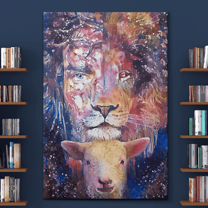 The Lamb With The Lion Canvas
