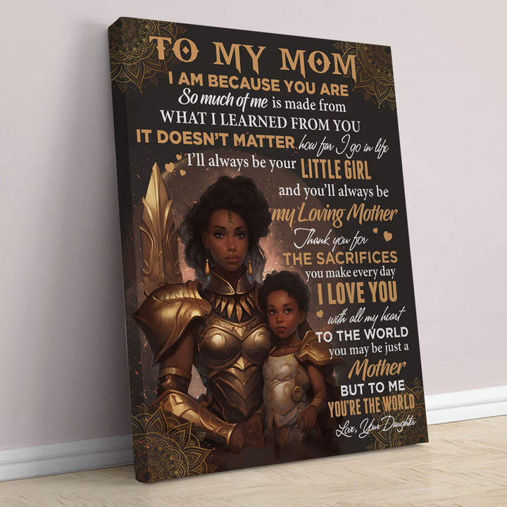 African American Thanks For The Sacrifices You Make Every Day Mom Poster C�nvas, Birthday Mother's Day Gift for Mom